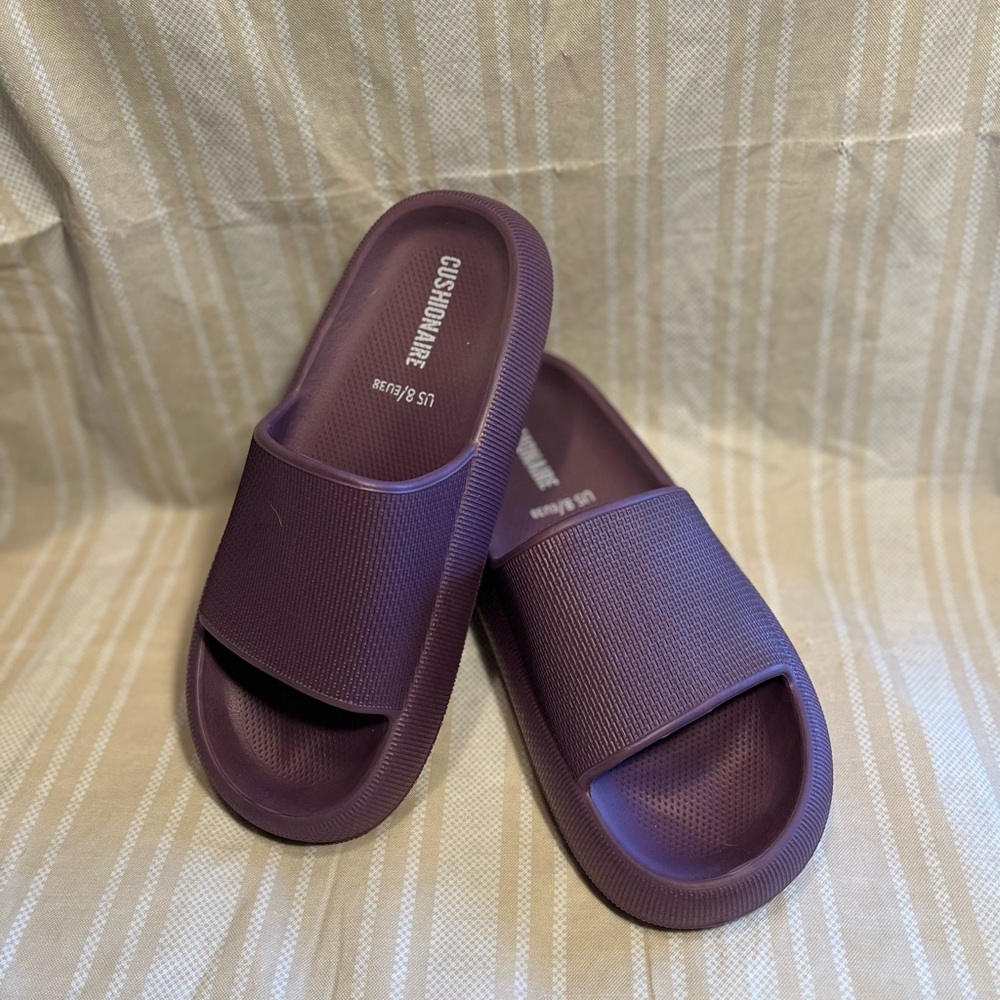Cushionaire Purple Slide Sandals